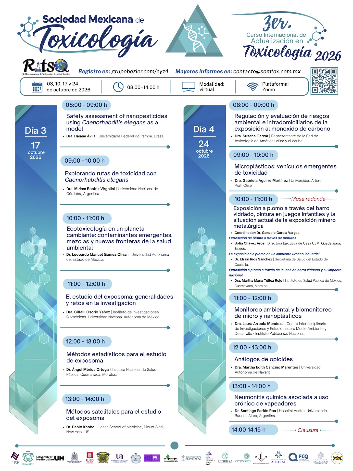 3er. curso internacional de actualización en toxicología 2026. Programa científico final 2
